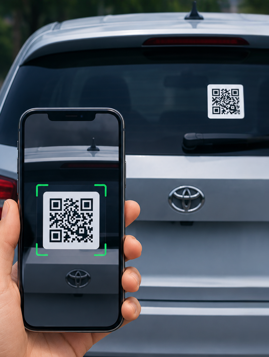 VeiloScan QR Sticker Mockup